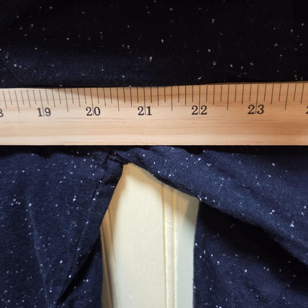 Original Penguin Shirt Mens Medium Blue Speckled Henley Long Sleeve Tee Jersey - Picture 7 of 8